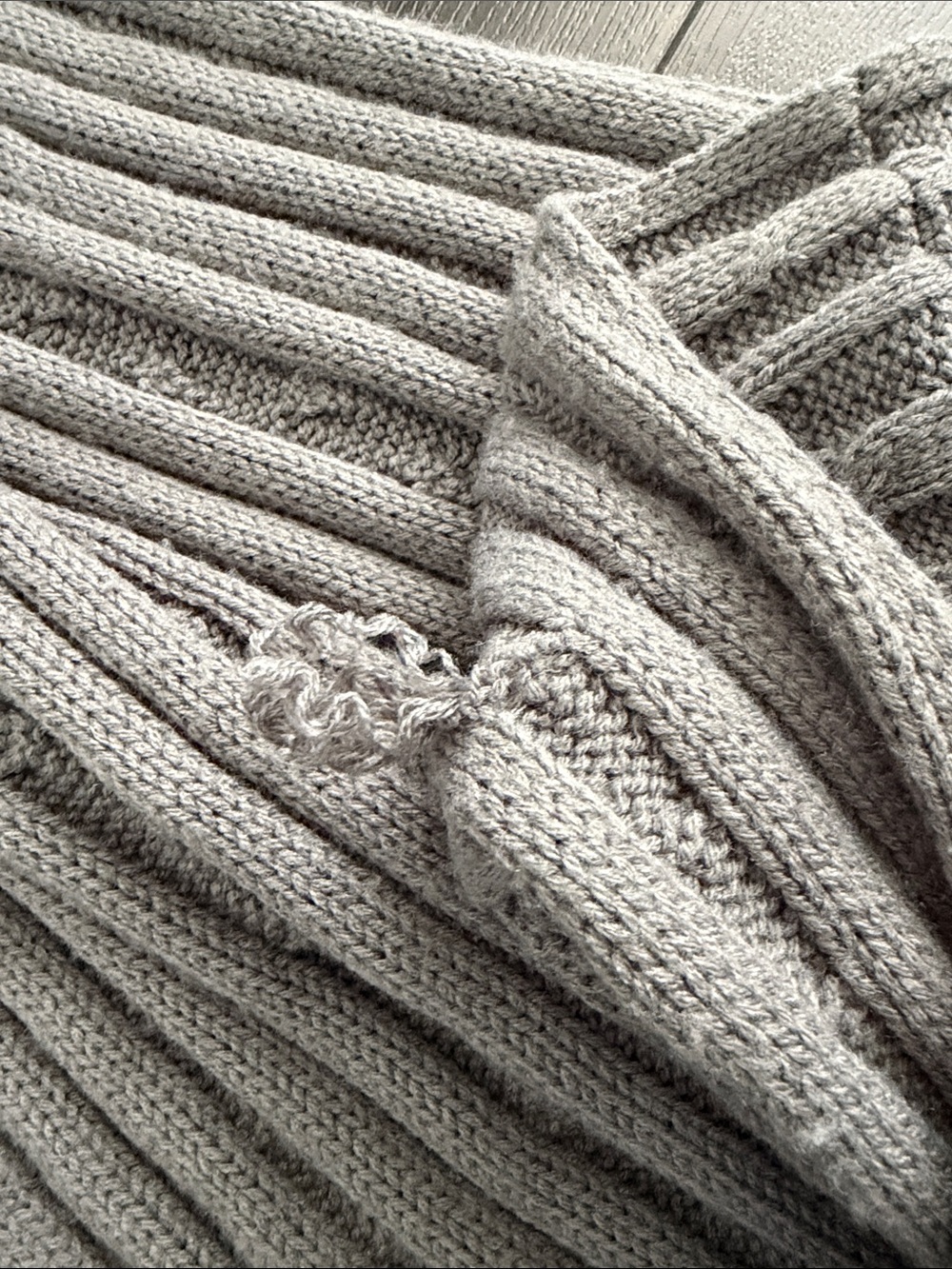 Gray Knit Infinity Scarf - Picture 5 of 5